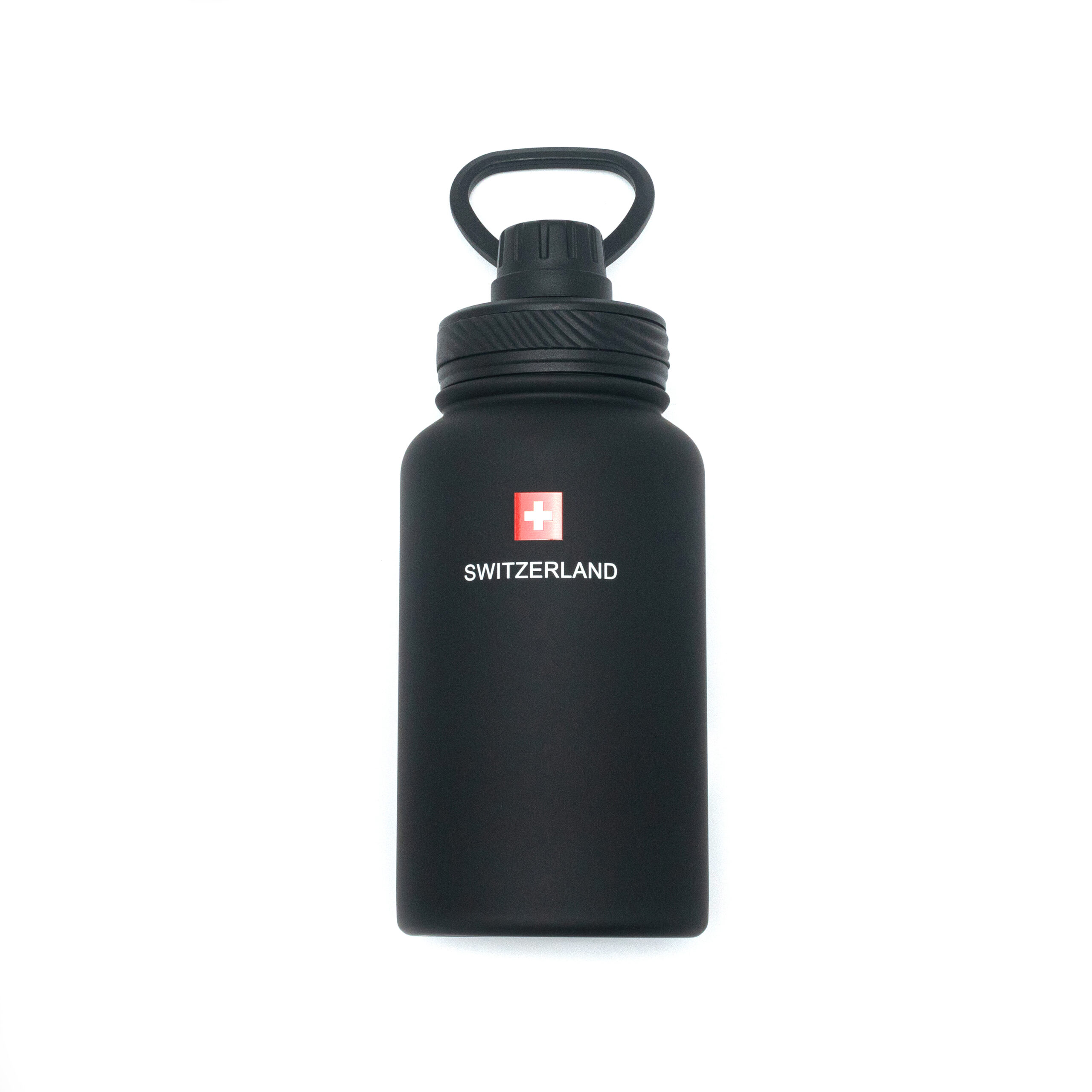 Image of Trinkflasche 650ml Outdoor schwarz Switzerland