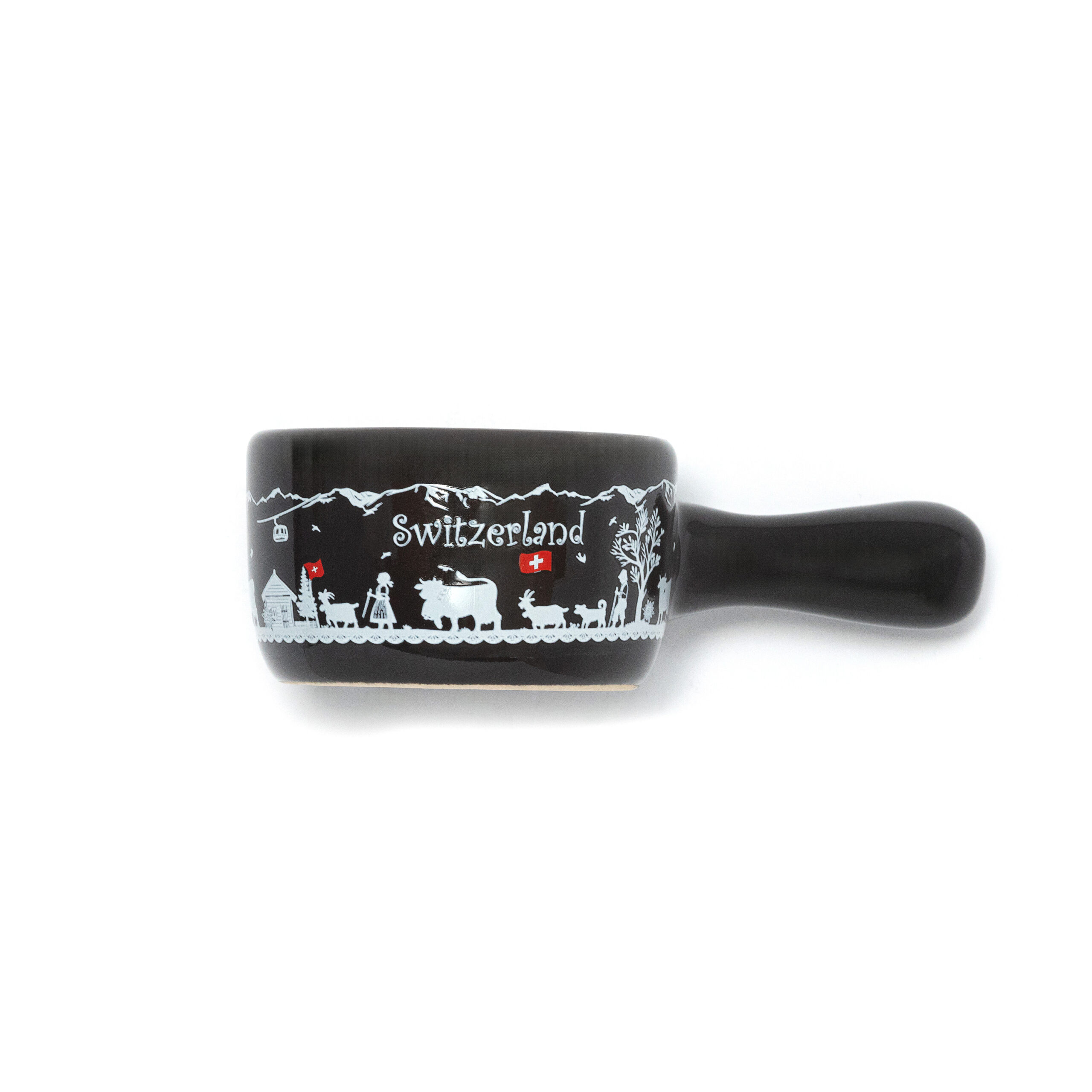 Image of Fondue Caquelon Scherenschnitt CH