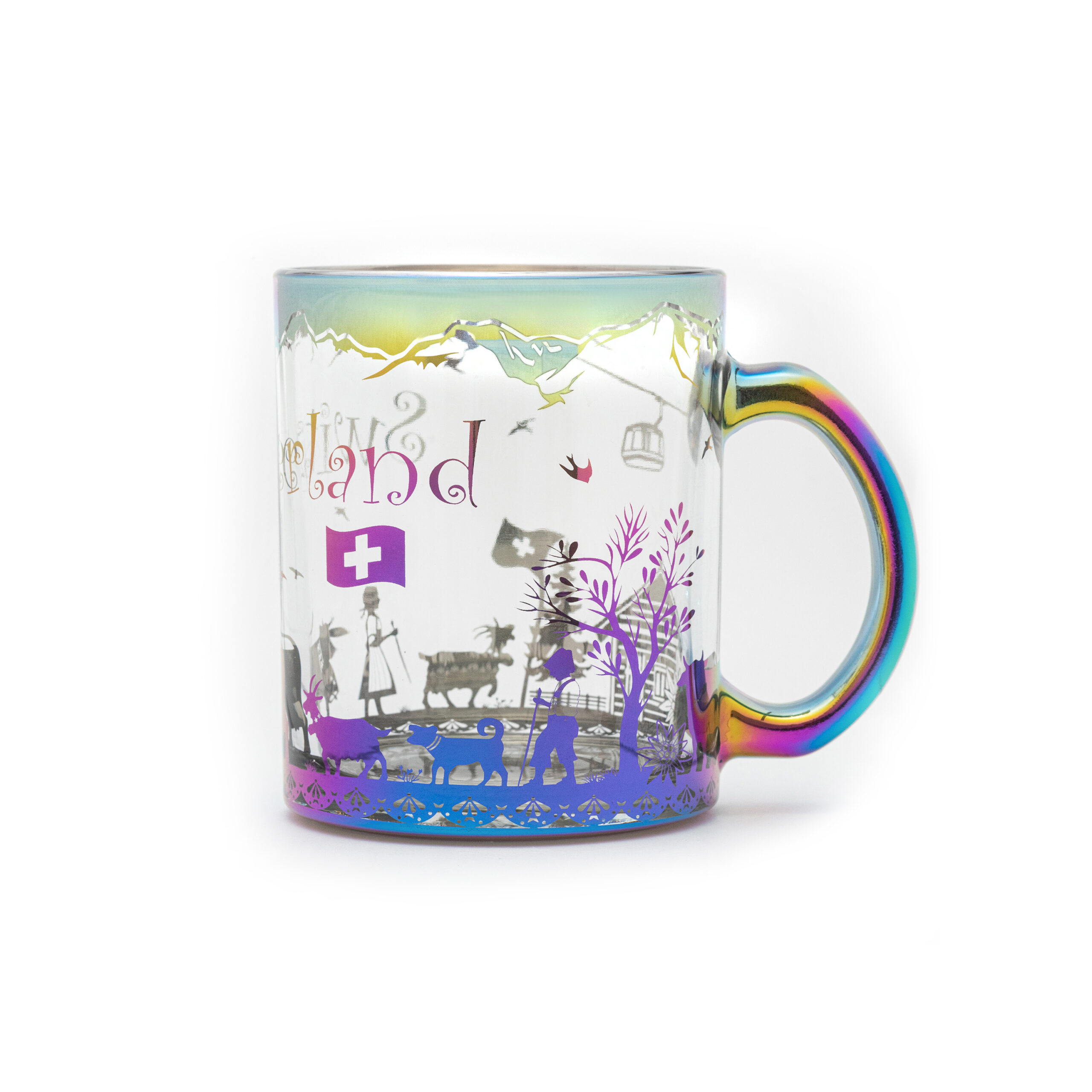 Image of Glas Mug Scherenschnitt CH