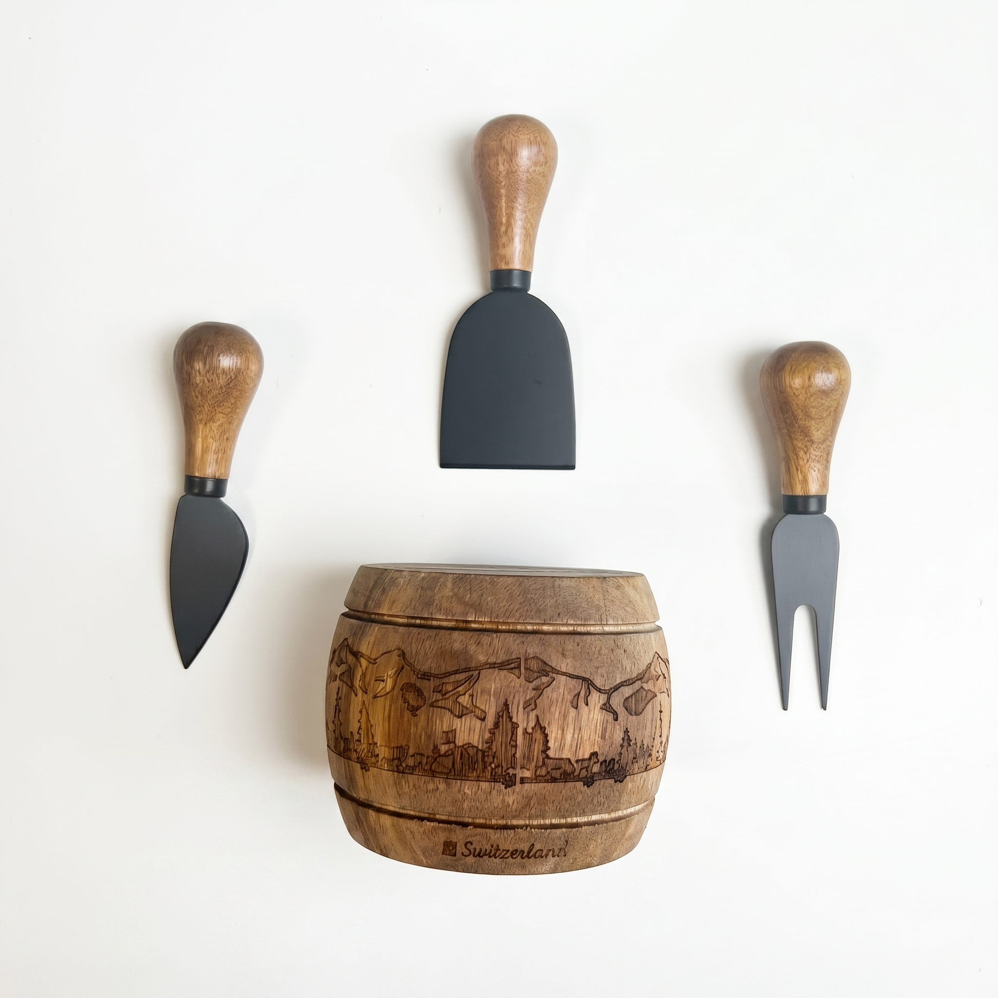 Image of Holzfass mit 3 Messern Grindelwald