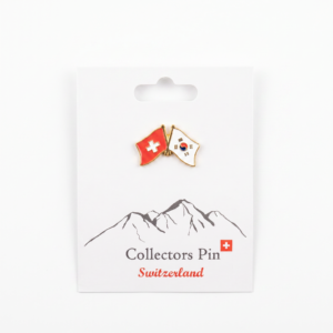 Image of Pin Swiss-South Korea flag