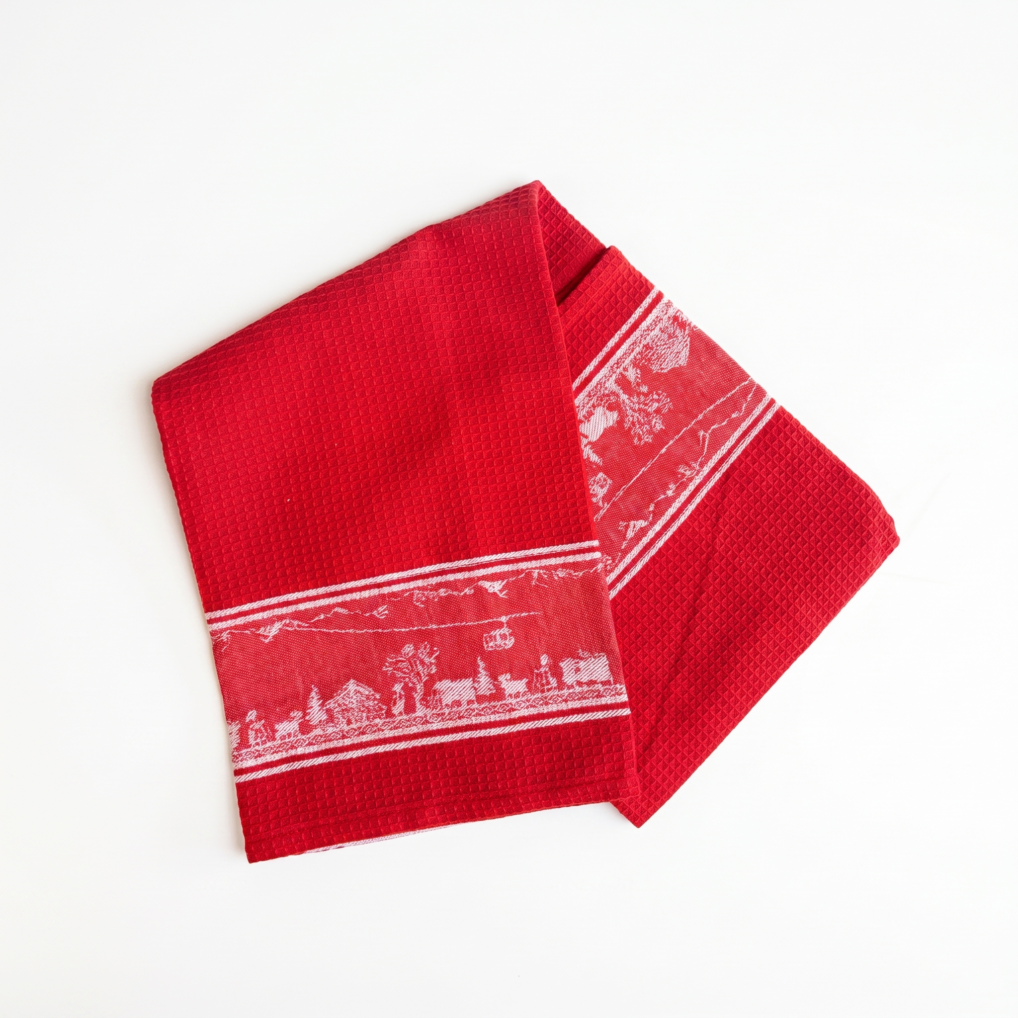 Image of Küchentuch Scherenschnitt rot