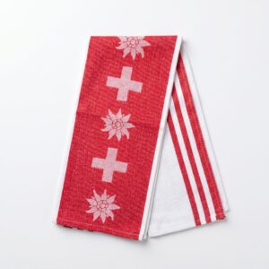 Image of Küchentuch Edelweiss-Kreuz rot