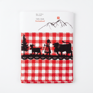 Image of Tischdecke Scherenschnitt rot-weiss