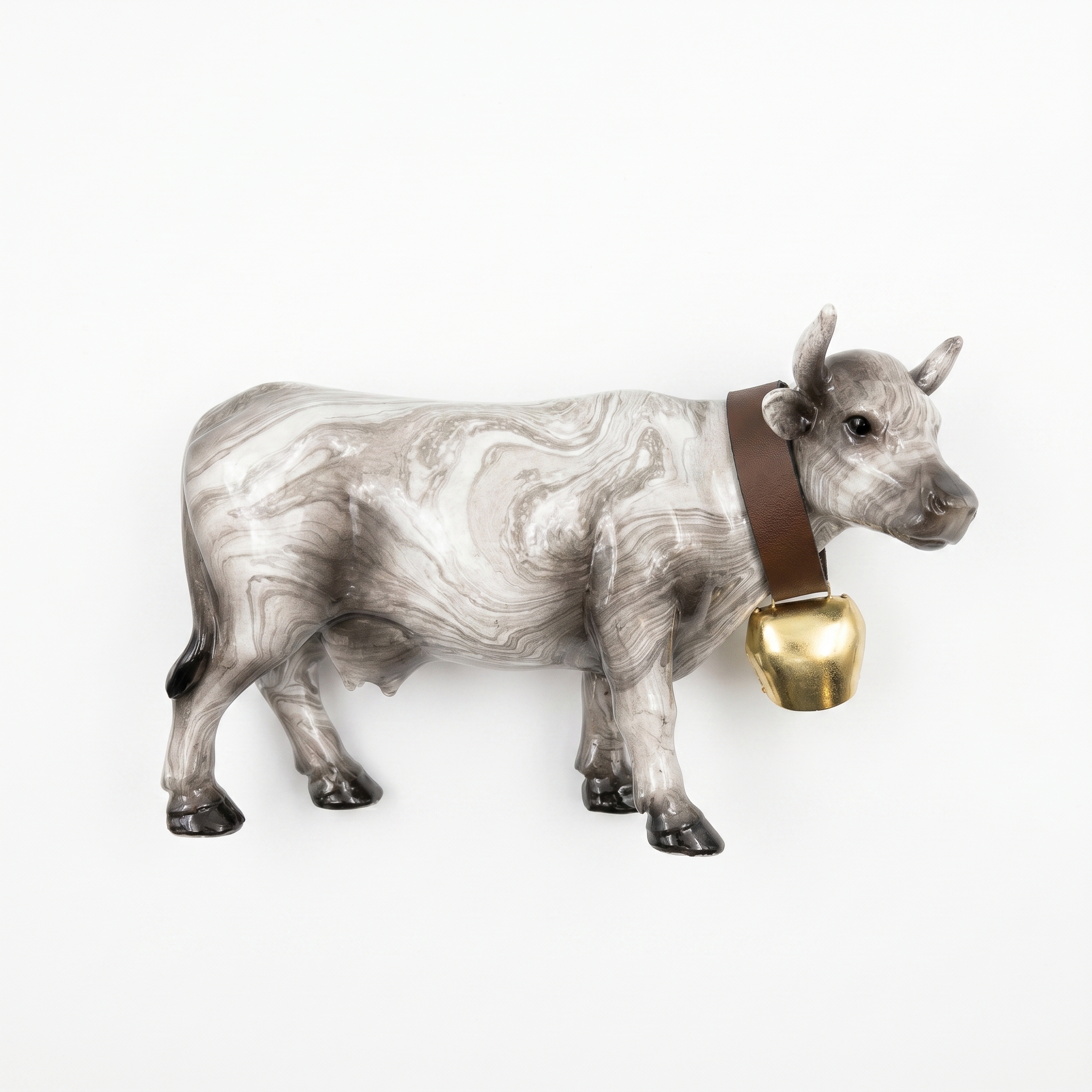 Image of 3D Kuh 14cm Marmorfinish