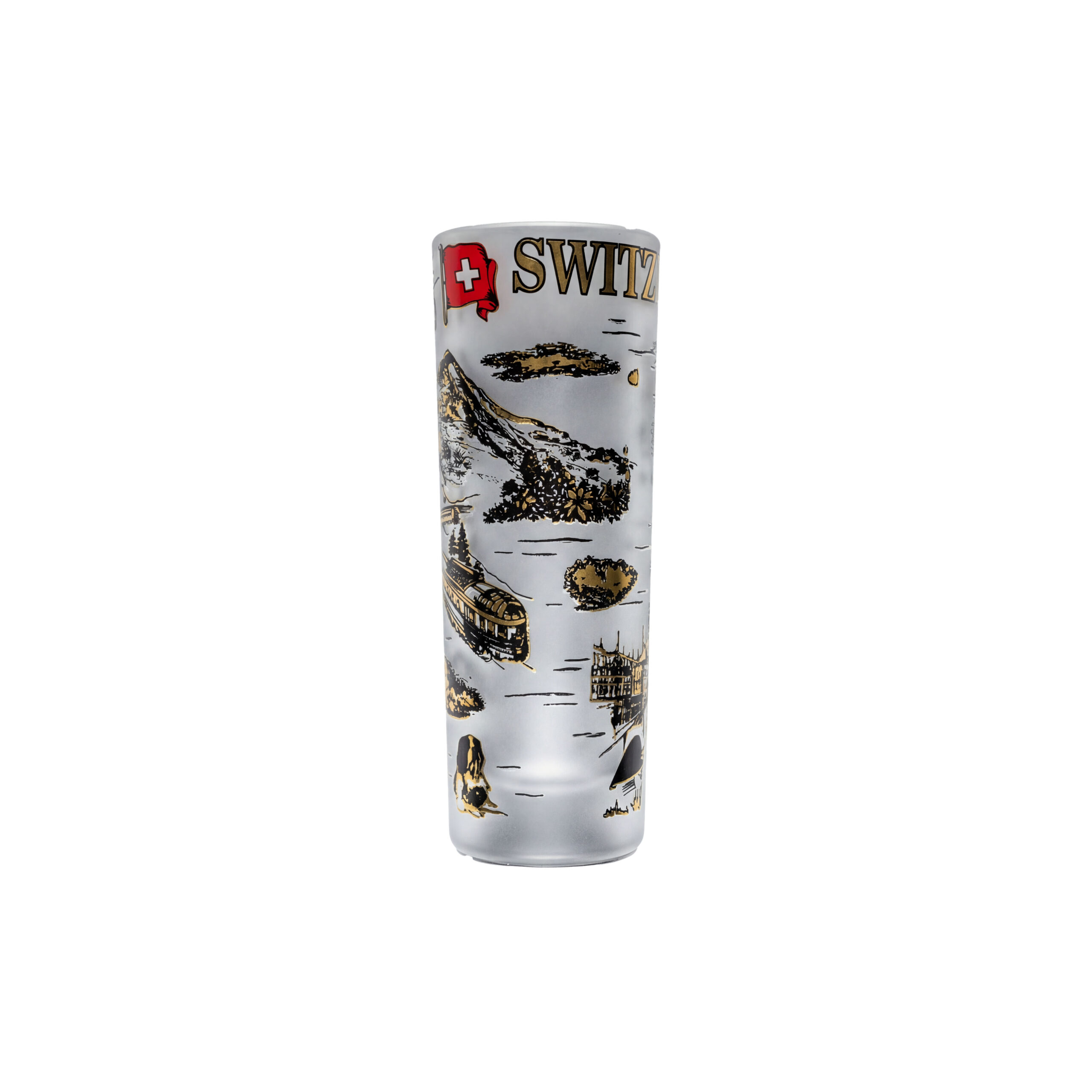 Image of Shotglas hoch Switzerland gold