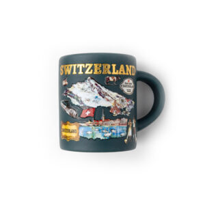 Image of Tasse klein Keramik Switzerland grün