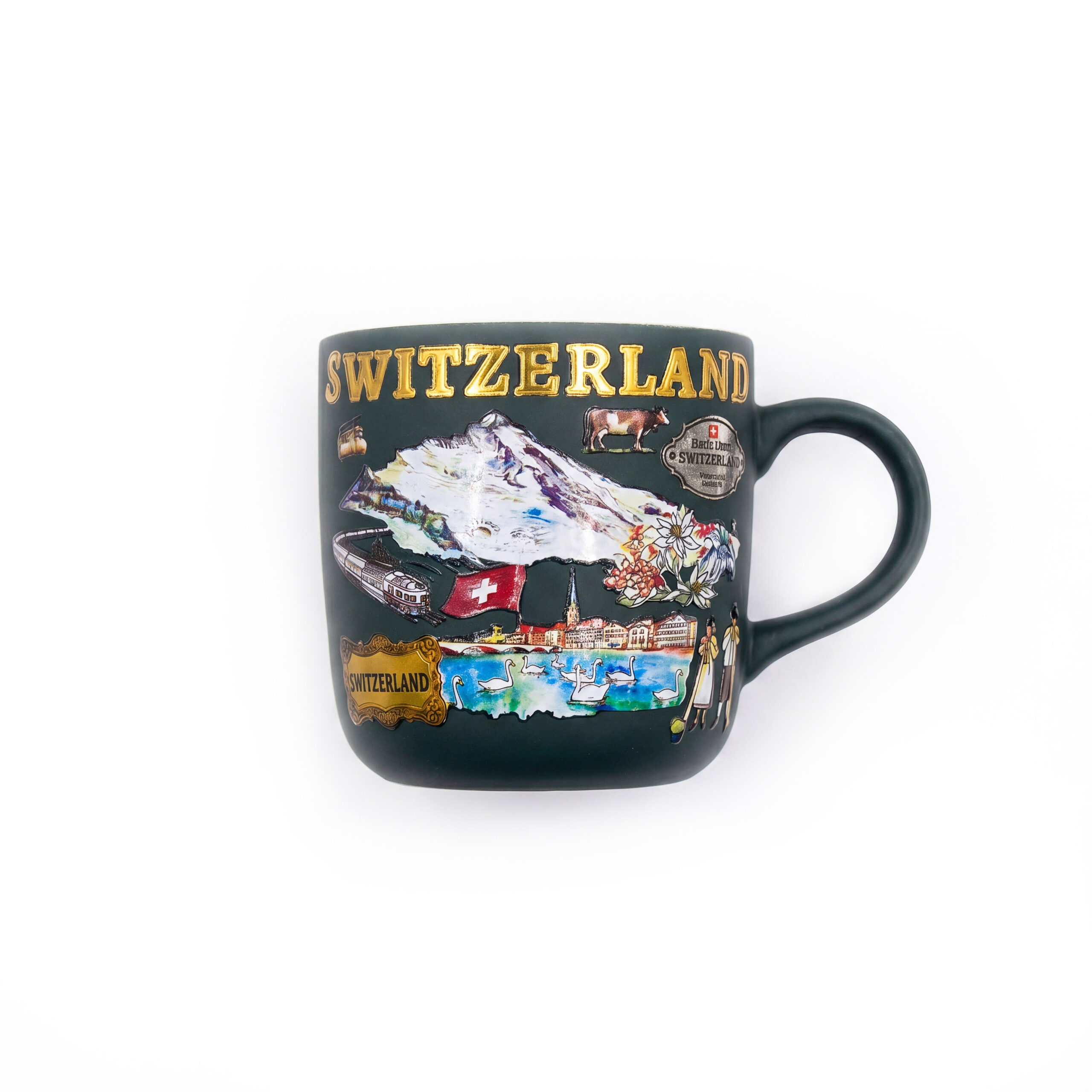 Image of Tasse Keramik Switzerland grün