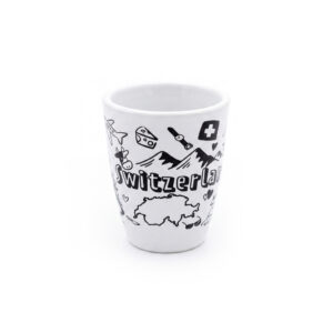 Image of Shotglas weiss Scherenschnitt