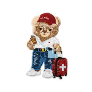 Image of Patch-Swiss Bear with suitcase