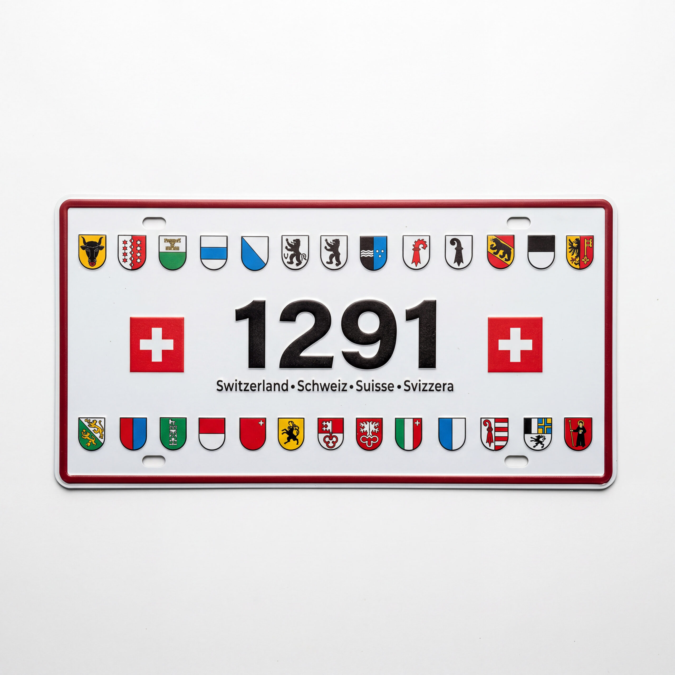 Image of Licence Plate 1291 Kantonflaggen 30x15cm