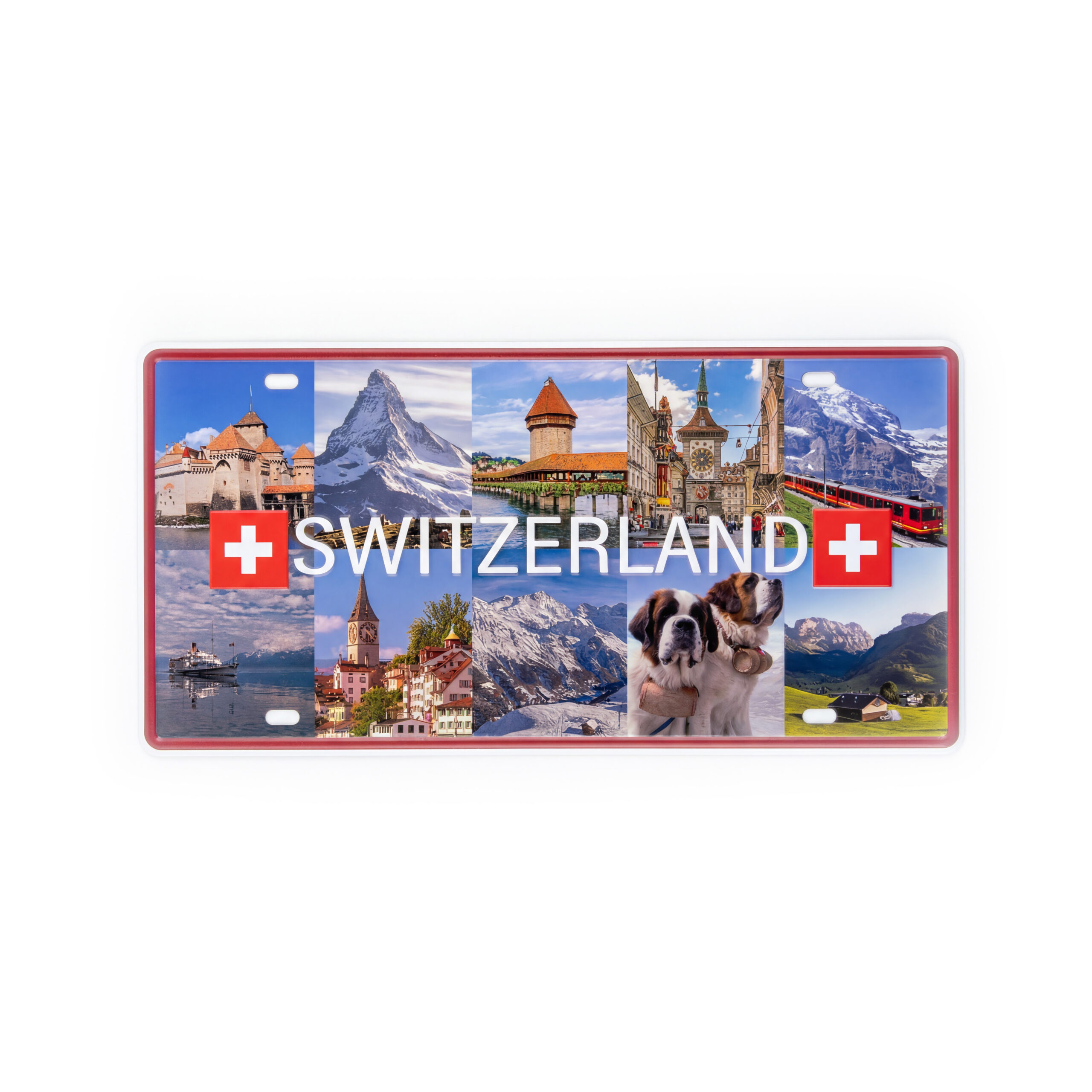Image of Licence Plate Switzerland Fotocollage 30x15cm