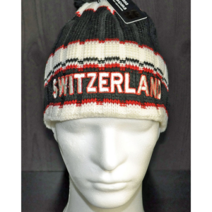 Image of Wintermütze Switzerland schwarz/creme