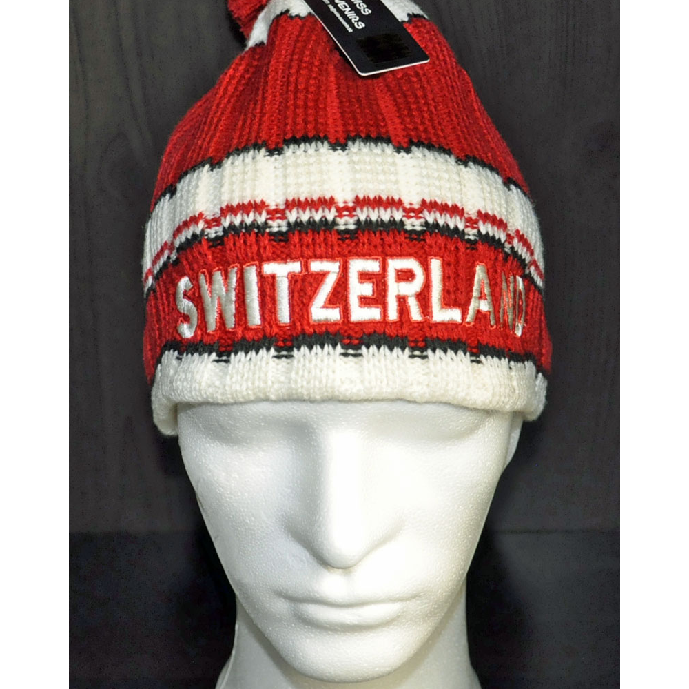 Image of Wintermütze Switzerland rot/creme
