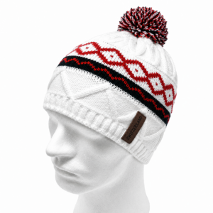 Image of Wintermütze Switzerland creme/weiss/rot