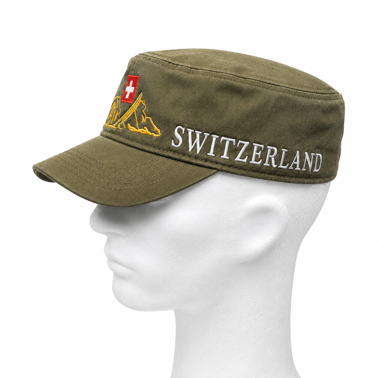 Image of Cap Military Switzerland olive