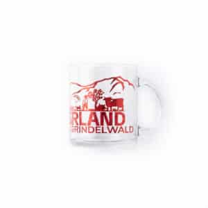 Image of Glas Mug rot-silber Scherenschnitt