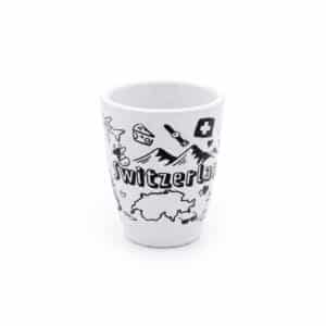 Image of Shotglas weiss Scherenschnitt