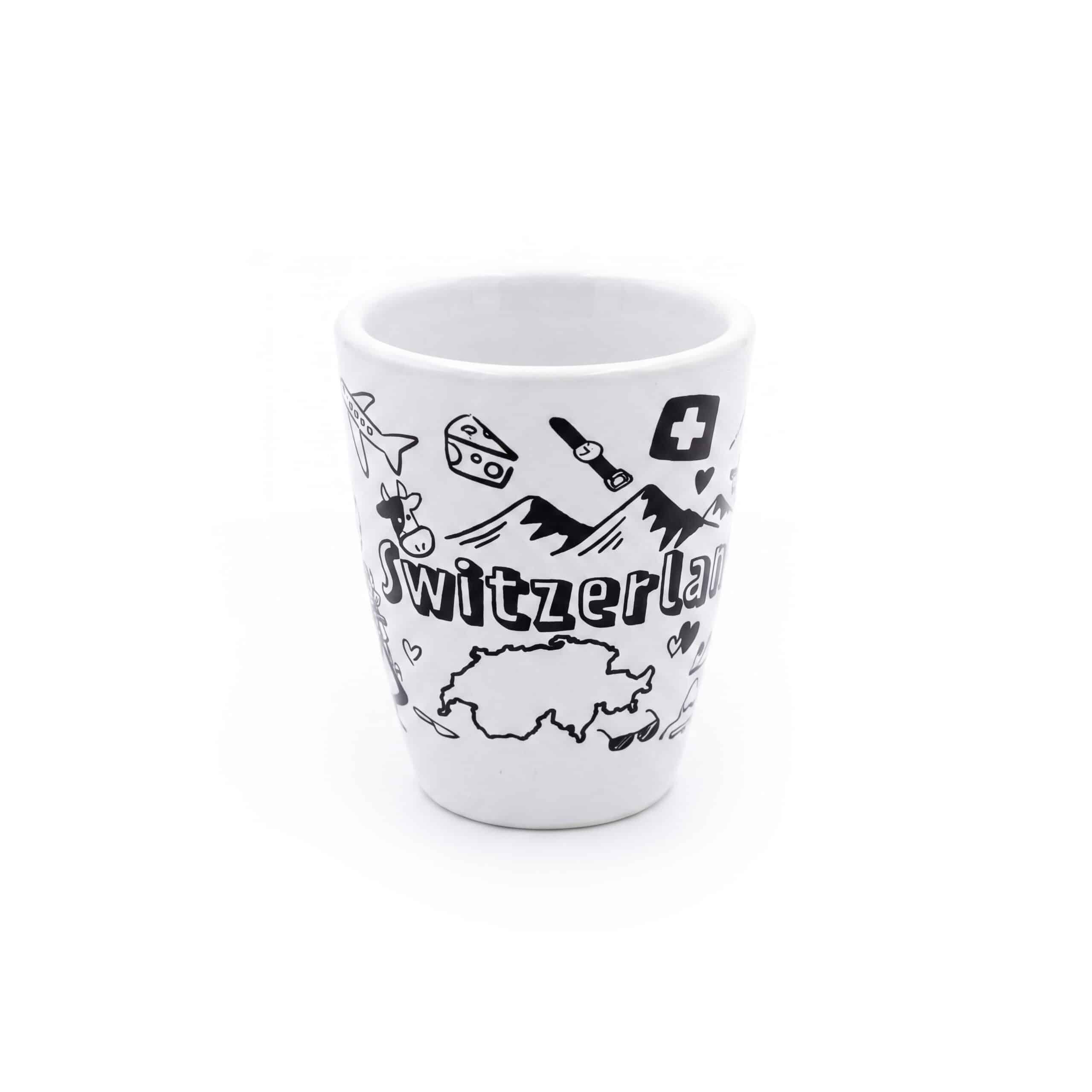 Image of Shotglas weiss Scherenschnitt