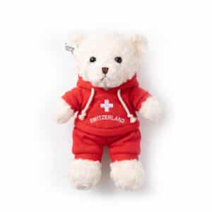 Image of Plüschbär gross weiss mit Hoodie