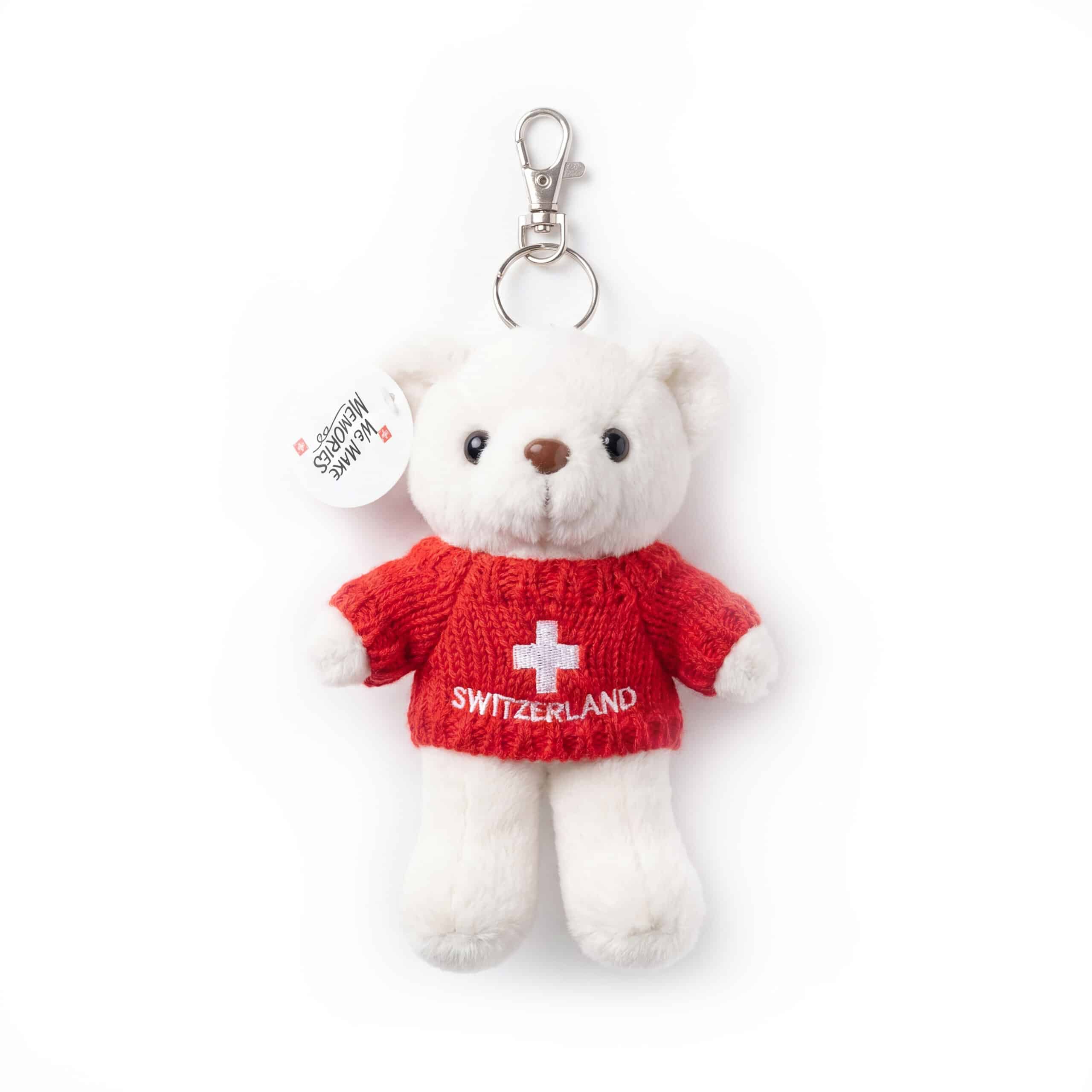 Image of Plüschbär SR weiss mit CH-Puli
